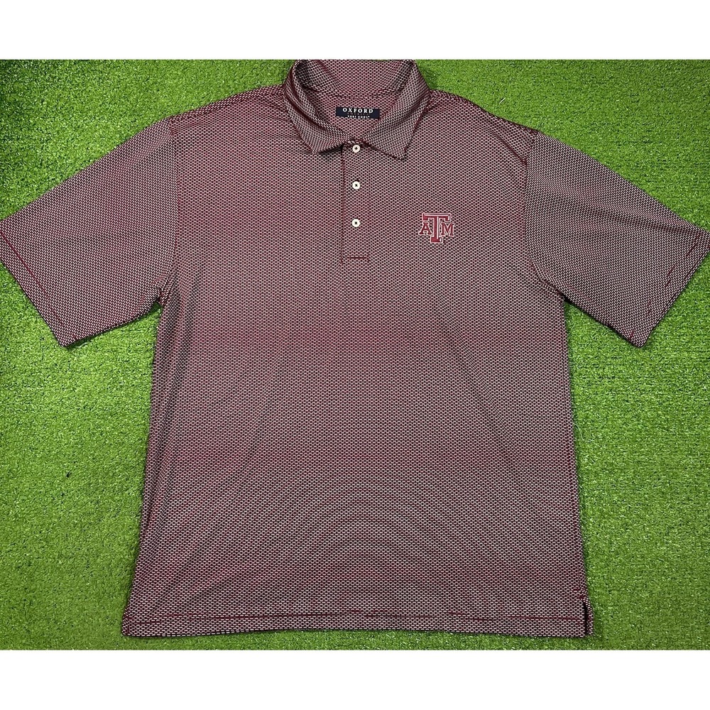 Texas A&M Golf Polo 2XL Aggie Y2K Performance Golf Active Maroon 12th Man